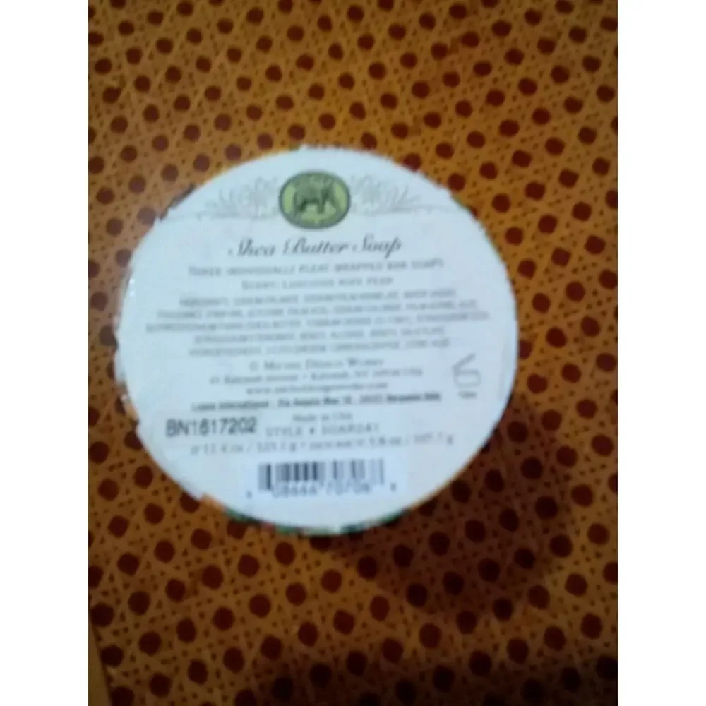 3 Michel Design Works Moisturizing Shea Butter Bar Soaps - Golden Pear - 3.8 oz